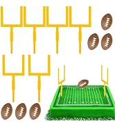 Hooqict 12Pcs Football Cake Decorations Set with Mini Football Goal Post Cake Toppers & Cupcake T...