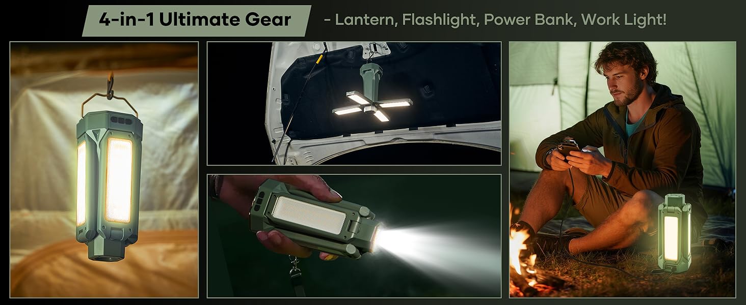 Camping Lantern & Flashlight Rechargeable