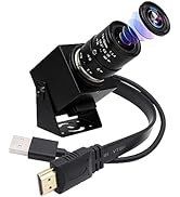 ELP 4K USB HDMI Camera Manual Zoom Webcam Variable Focus PC Camera Mini Close-up Camera for Compu...