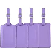 Vigorport Luggage Tags, Leather Personalized Suitcase Tag Set of 4 Pack | TSA Approved Luggage ID...