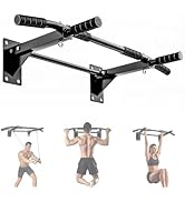 MEDETAYI Pull Up Bar Wall Mounted - Multifunctional Wall Mounted Pull Up Bar for Home Gym, Workou...