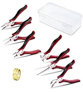 SPEEDWOX Mini Pliers Kit for Jewelry Making Set 6 Pcs Small Fine Jewelry Pliers Set with a Jump R...