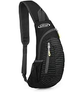 G4Free Sling Bags Men and Women Shoulder Backpack Small Crossbody Chest Sling Backpack (Black)
