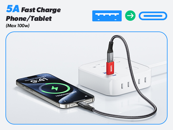 XAOSUN 10Gbps USB to USB C Adapter 3 Pack