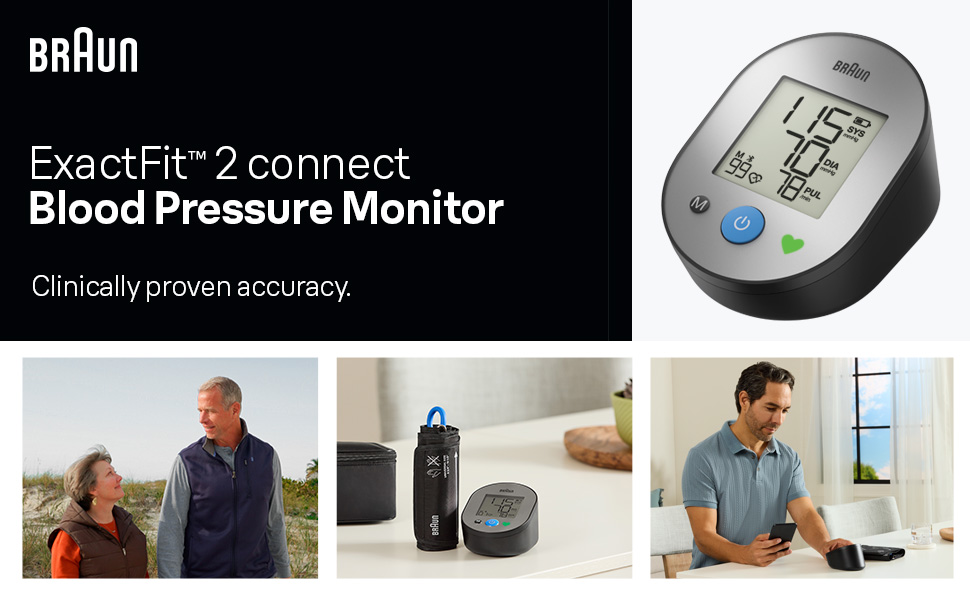 ExactFit 2 bluetooth blood pressure monitor - use with healthy heart app to tracker blood pressure