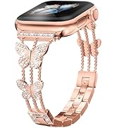 Efolen Butterfly Band for Apple Watch Band 38mm 40mm 41mm 42mm 44mm 45mm 46mm 49mm, Cute Adjustab...