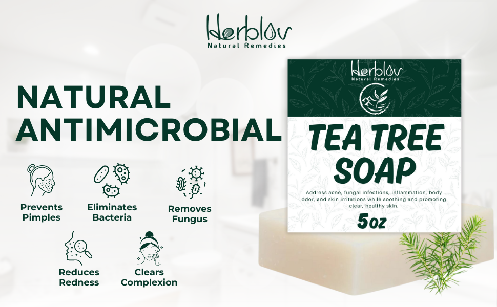 tea tree oil face body soap bar facial cleanser face wash cleanse skin soothe skin wash skincare