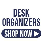 Dasher Products Fan Shaped Office Desk Organizer, 6 Compartment File Organizer, Black, 10.5