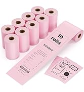 MUNBYN 2 1/4" x 50' Receipt Paper, 58mm Pink Thermal Paper(10 Rolls), BPA Free Thermal Receipt Pa...