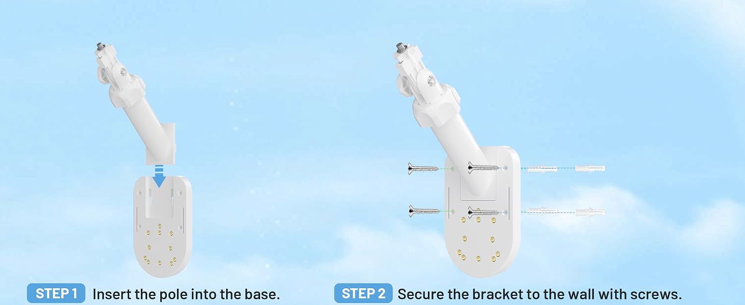 Solar Panel and 2-In-1 Wall Mount for Ring Cam