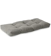 ELFJOY Tufted Bench Cushion Thicken Patio Furniture Cushions Classic Solid Color Porch Swing Cush...