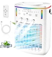 2026 New 1500ML Small Portable Air Conditioner Fan, Cooling Fan for Bedroom with 3 Modes & 3 Spee...