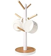 Lifenanny Wooden Mug Holder Tree, Removable Coffee Tea Cup Holder Display Stand for Counter, Mug ...