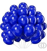 PatiCool Royal Blue Balloons - 12 inch 100pcs Latex - Round Persian Blue Birthday Balloons with 2...