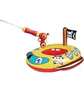 Pool Floats Kids with Water Gun, Pirate Ship Float for Toddler, Blow Up Swimming Pool Toys, Summe...
