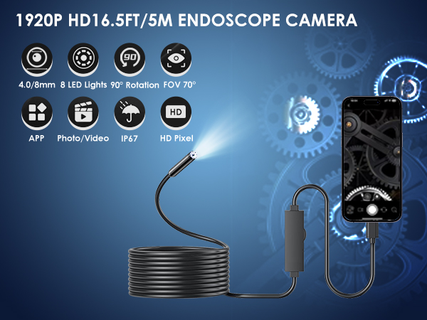 Endoscope Camera with Light