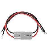 ANKG 50Amp 10Awg Battery Quick Connect Electric Forklift Cable with O Ring Terminal,2Pcs 32cm/1ft...