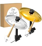 2 Pack Car Cymbal Air Vent, Mini Drum Crash Cymbal Set with Drum Stick, Funny Musical Instruments...