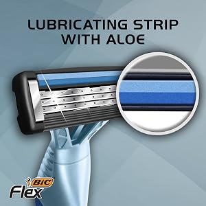 BIC Flex 3 Men's 3-Blade Disposable Razor Aloe Lubricating Strip