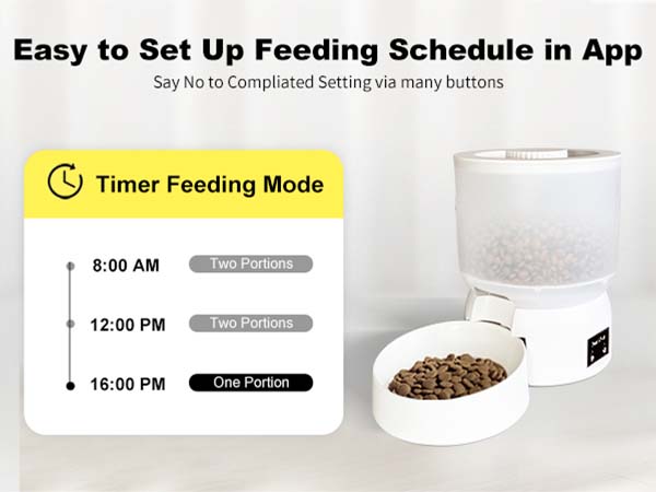 Darlipet cat feeder automatic, Easy set up in App