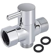 Brass T-Adapter for Bidet, 7/8 1/2 T-Valve Adapter for Bidet Sprayer for Toilet with Shut Off Val...