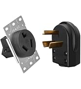 Strhowill NEMA 10-30P Plug & 10-30R Outlet Combo – 30A 250V Heavy-Duty Electrical Kit for Dryers,...