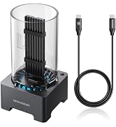 GRAUGEAR 40Gbps M.2 NVMe SSD Enclosure Docking Station, USB4 External Docking Base with Cooling F...