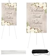 JEAWIWI Easel Stand for Sign 66 Inches 2 PCS, Lightweight Adjustable Art Easels for Display, Wedd...