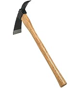 KAKURI Pick Axe for Digging 14-3/4" Garden Pick Mattock Hoe, Heavy Duty Japanese Hand Forged Stee...