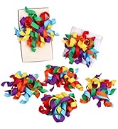 HOBBIESAY 16Pcs Bows for Gift Wrapping Rainbow Flower Bow for Presents Christmas Gifts Curly Ribb...