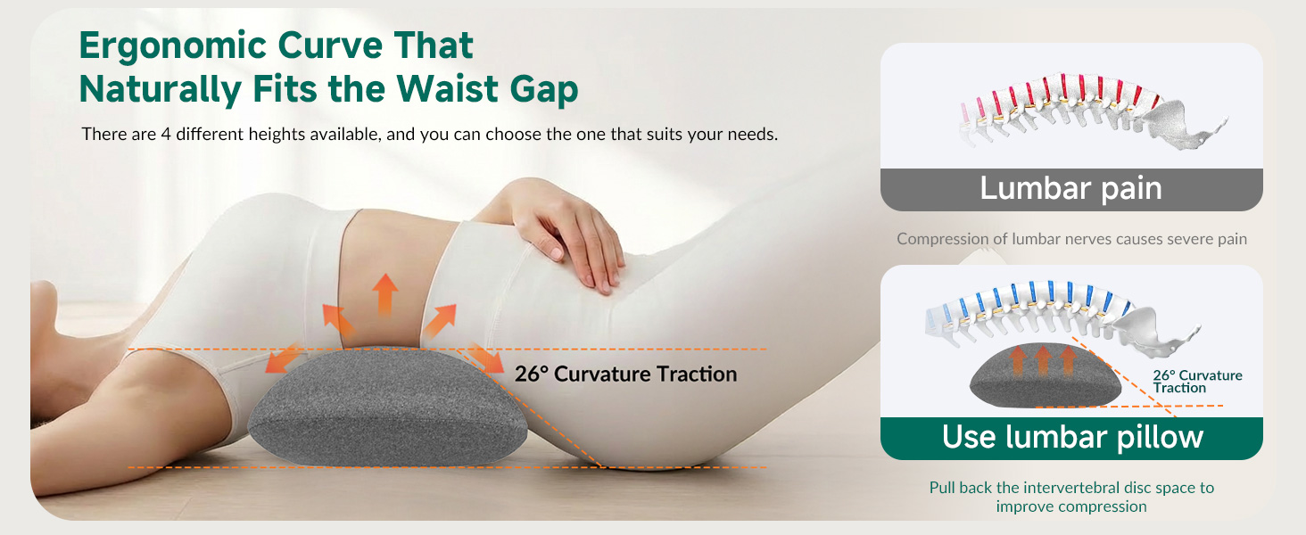 lumbar support back massage pillow
