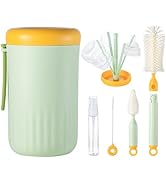 Ariseno Travel Bottle Cleaner Kit, 6-in-1 Baby Bottle Brush with Silicone Bottle Brush, Nipple Br...