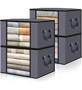 Fabspace Storage Bags Large Capacity Clothes Storage Bins With Durable Handles Sturdy Zippers Thi...