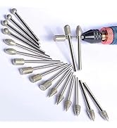 Diamond Grinding Burr Drill Bit Set Compatible with Dremel Rotary Tool 20Pcs Diamond Drill Bits w...