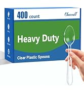 Clawsoff 400 Count Disposable Spoons Clear Plastic Cutlery Utensils Set | Heat Resistant,BPA-Free...
