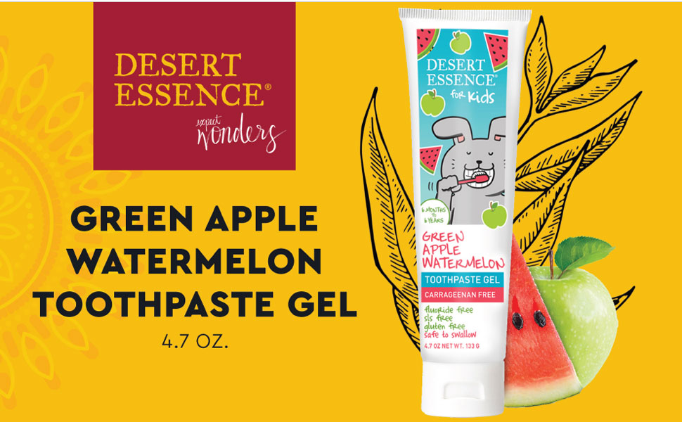 DESERT ESSENCE Green Apple Watermelon Toothpaste