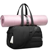 CAMTOP Gym Bag for Women with Yoga Mat Holder, Small Duffle Bag 16 Inches Personal Item Travel Ba...
