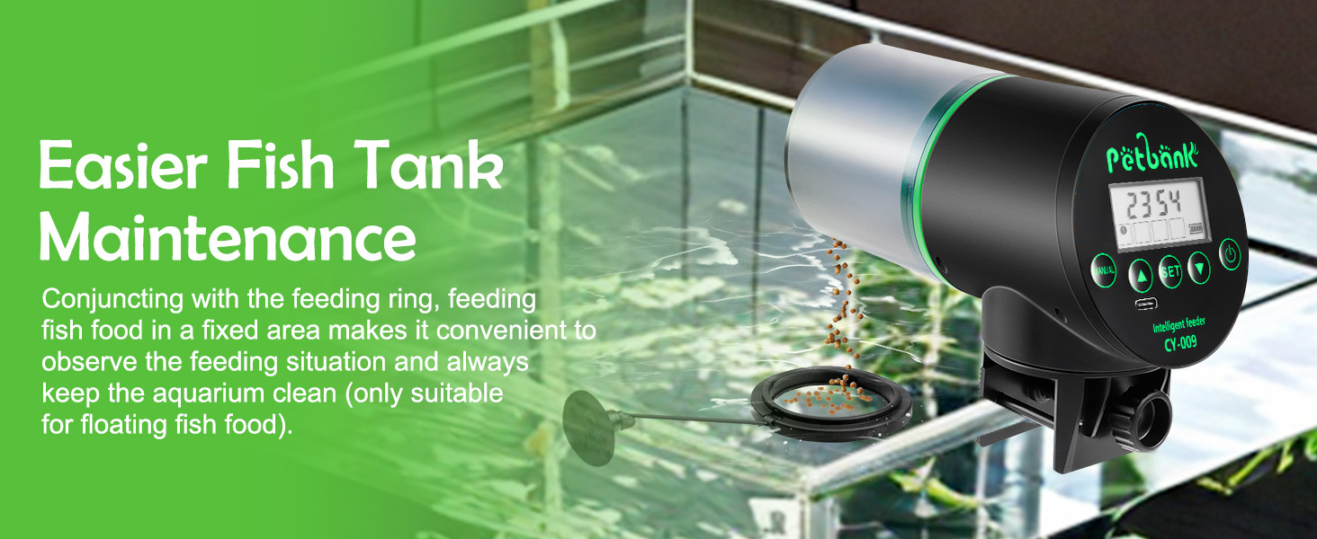 fish auto feeder with rings