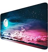 Large Gaming Mouse Pad 31.5x15.7x0.12 in, Thick Extended Mouse Mat Non-Slip Spill-Resistant Desk ...