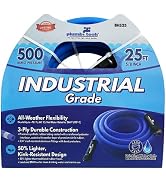 PlumbTech BHS25 Industrial-Grade Dual-Purpose BPA-Free Drinking Water-Safe Synthetic Rubber Hose,...