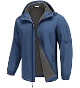 COOFANDY Men's Hooded Softshell Jacket Waterproof Fleece Lined Windbreaker Lightweight Outdoor Hi...