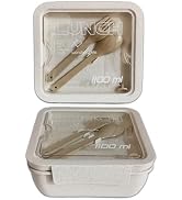 RMAMSCOV Bento Box Adult Lunch Box, Meal Prep Container, Lunchable Food Container with Utensils, ...