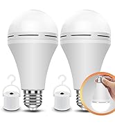 Neporal Rechargeable Light Bulbs Battery Operated Powered Backup Light Bulb, 15W 80W Equivalent 6...