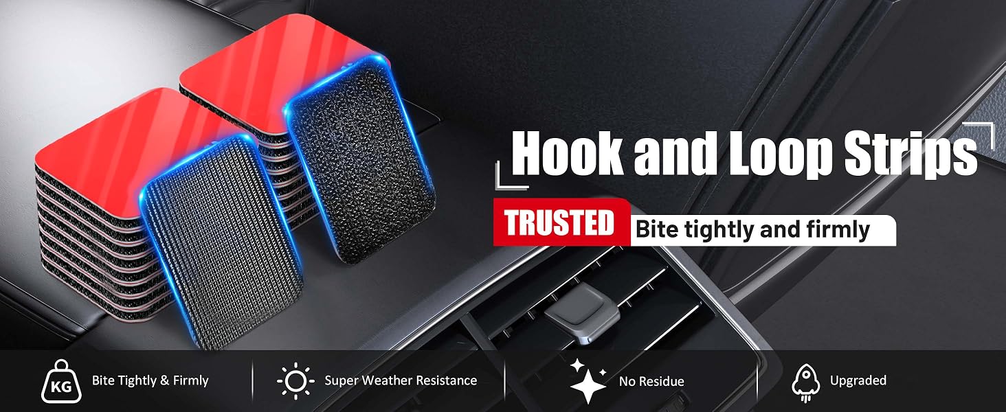Hook and Loop Strips with Super Adhesive Heavy Duty, Heat Resistant Waterproof