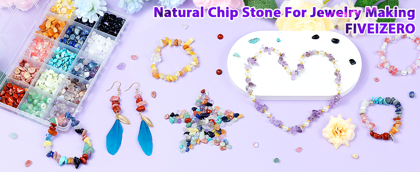 natural chip stone beads