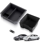 EYPINS 3PCS Center Console Organizer Tray for Tesla Model Y Juniper 2025 2026 & Model 3 Highland ...