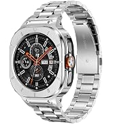 BAITEYOU Stainless Steel Bands with Case Compatible with Samsung Galaxy Watch Ultra 2/1 47mm (202...