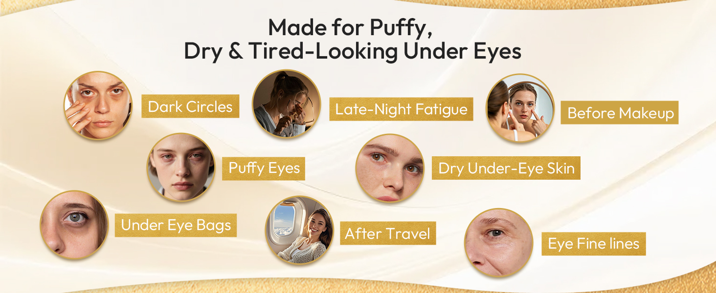 Madefor Puffy,Dry & Tired-Looking Under Eyes