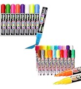 Window Chalk Markers for Cars Glass Washable, 8 Colors 10mm Jumbo Liquid Chalk Marker Pens +20 co...
