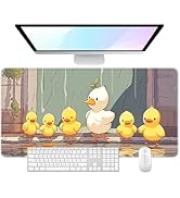 Niniubye Desk Pad, Large Gaming Mouse Pad, 32" x 16", Cute Duck | XXXL Extended Waterproof Desk M...